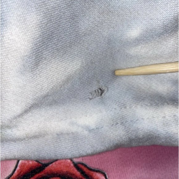 MBM GALLERY Crop Pastel Tie Die Skull Eye Roses Hoodie Marcos Alvarado Multi sz - Picture 8 of 10